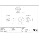 This is an image showing From The Anvil - Beeswax Octagonal Cabinet Knob - Large available from trade door handles, quick delivery and discounted prices