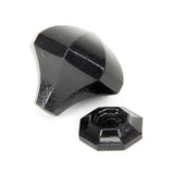 This is an image showing From The Anvil - Black Octagonal Cabinet Knob - Large available from trade door handles, quick delivery and discounted prices