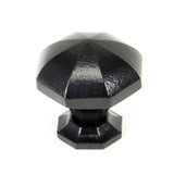 This is an image showing From The Anvil - Black Octagonal Cabinet Knob - Large available from trade door handles, quick delivery and discounted prices