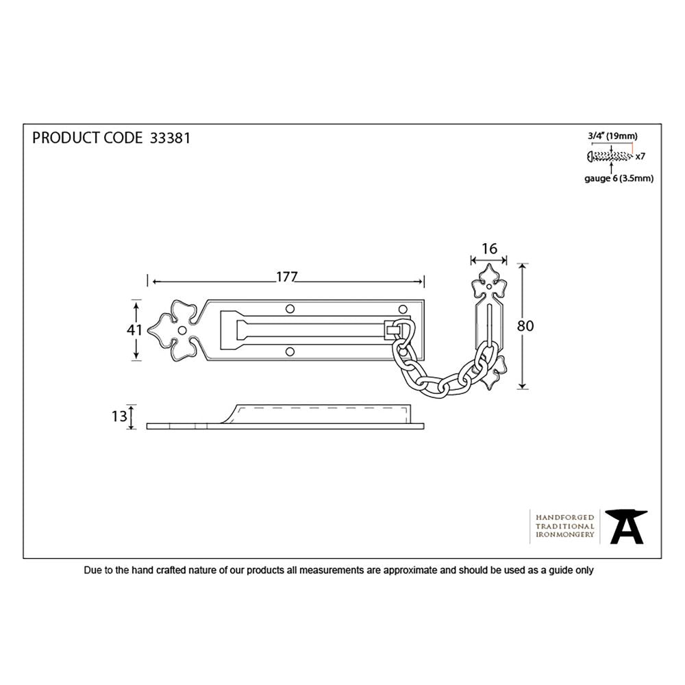 This is an image showing From The Anvil - Pewter Door Chain available from trade door handles, quick delivery and discounted prices