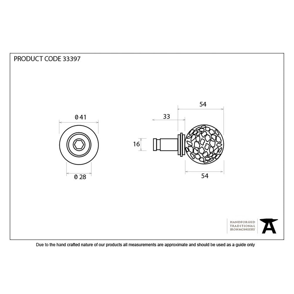 This is an image showing From The Anvil - Pewter Hammered Ball Curtain Finial (pair) available from trade door handles, quick delivery and discounted prices