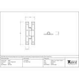 This is an image showing From The Anvil - Pewter 3 1/4" H Hinge (pair) available from trade door handles, quick delivery and discounted prices