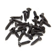 This is an image showing From The Anvil - Black 8 x 3/4" Countersunk Screws (25) available from trade door handles, quick delivery and discounted prices