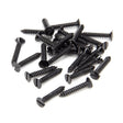 This is an image showing From The Anvil - Black 8 x 1" Countersunk Screws (25) available from trade door handles, quick delivery and discounted prices
