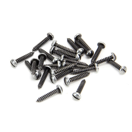 This is an image showing From The Anvil - Pewter 6 x 3/4" Round Head Screws (25) available from trade door handles, quick delivery and discounted prices