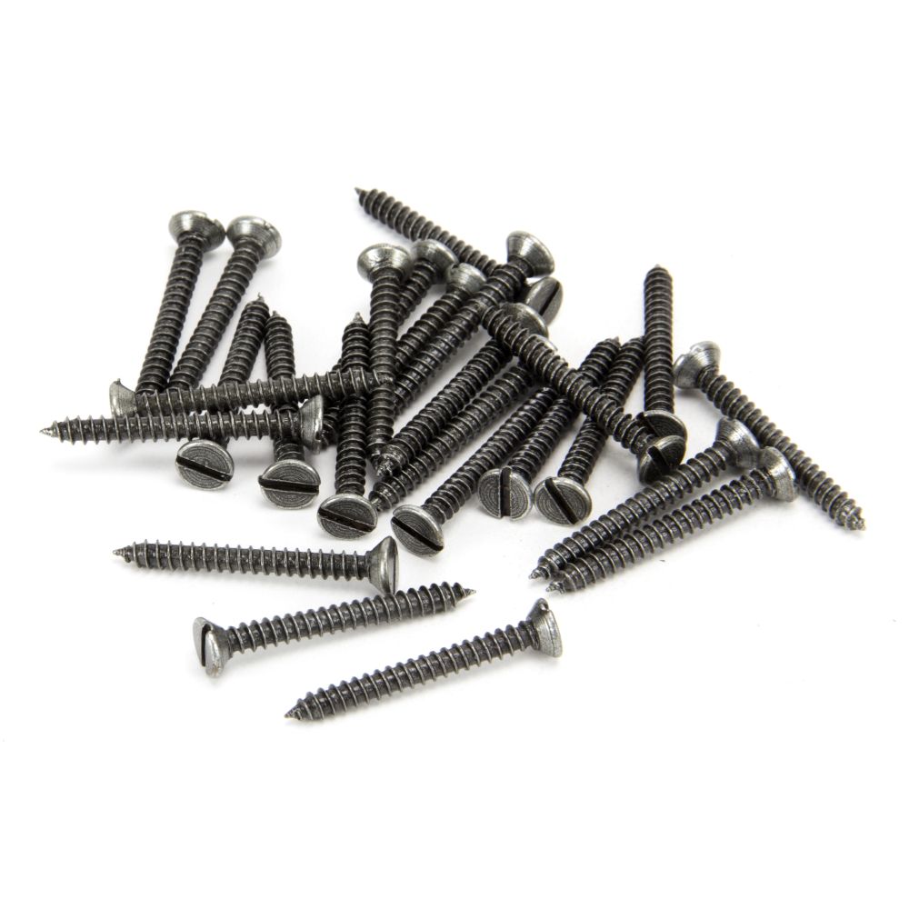 This is an image showing From The Anvil - Pewter 6 x 1?" Countersunk Screws (25) available from trade door handles, quick delivery and discounted prices