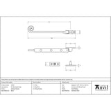 High quality image of From The Anvil - Antique Pewter 8" Monkeytail Stay | Sku. 33452 | Trade Door Handles, Kendal.