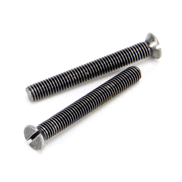 This is an image showing From The Anvil - Pewter M5 x 40mm Male Screws (2) available from trade door handles, quick delivery and discounted prices