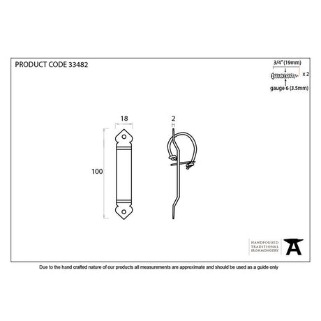 This is an image showing From The Anvil - Black Locking Gothic Screw on Staple available from trade door handles, quick delivery and discounted prices