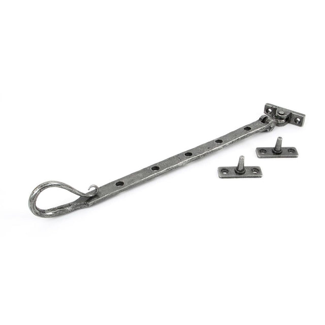 This is an image showing From The Anvil - Pewter 12" Shepherd's Crook Stay available from trade door handles, quick delivery and discounted prices