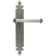 This is an image showing From The Anvil - Pewter Tudor Lever Latch Set available from trade door handles, quick delivery and discounted prices