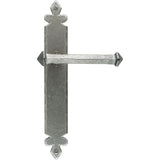 This is an image showing From The Anvil - Pewter Tudor Lever Latch Set available from trade door handles, quick delivery and discounted prices