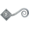 This is an image showing From The Anvil - Pewter Monkeytail Lever on Rose Set (Diamond) available from trade door handles, quick delivery and discounted prices