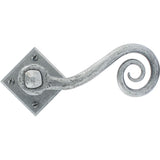 This is an image showing From The Anvil - Pewter Monkeytail Lever on Rose Set (Diamond) available from trade door handles, quick delivery and discounted prices