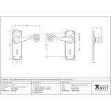 This is an image showing From The Anvil - Pewter Monkeytail Lever Lock Set available from trade door handles, quick delivery and discounted prices