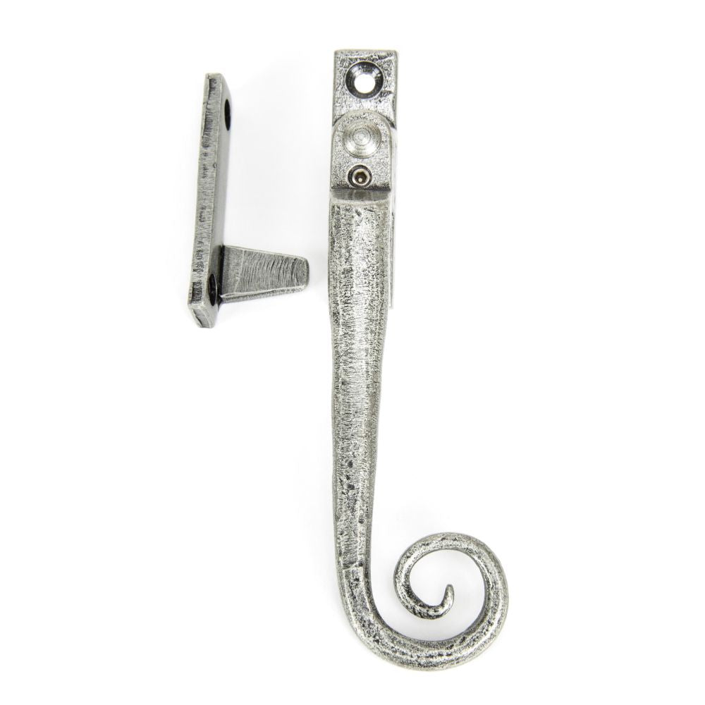 This is an image showing From The Anvil - Pewter Locking Night-Vent Monkeytail Fastener - RH available from trade door handles, quick delivery and discounted prices