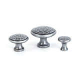 This is an image showing From The Anvil - Pewter Hammered Cabinet Knob - Large available from trade door handles, quick delivery and discounted prices