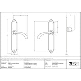 This is an image showing From The Anvil - Pewter Gothic Curved Sprung Lever Latch Set available from trade door handles, quick delivery and discounted prices