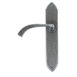 This is an image showing From The Anvil - Pewter Gothic Curved Sprung Lever Latch Set available from trade door handles, quick delivery and discounted prices