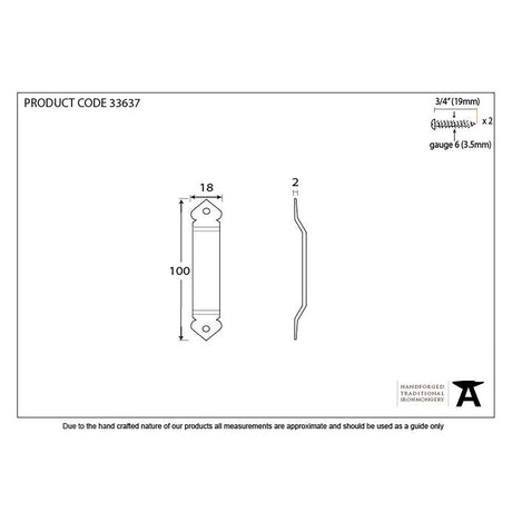 This is an image showing From The Anvil - Pewter Gothic Screw on Staple available from trade door handles, quick delivery and discounted prices