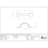 This is an image showing From The Anvil - Pewter 4" Bean D Handle available from trade door handles, quick delivery and discounted prices