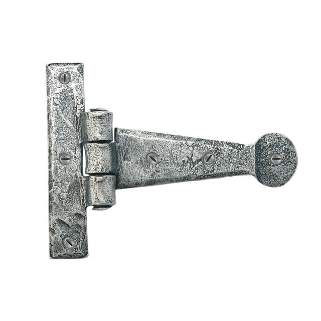 This is an image showing From The Anvil - Pewter 4" Penny End T Hinge (pair) available from trade door handles, quick delivery and discounted prices