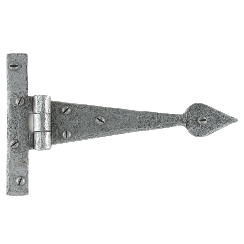 This is an image showing From The Anvil - Pewter 6" Arrow Head T Hinge (pair) available from trade door handles, quick delivery and discounted prices