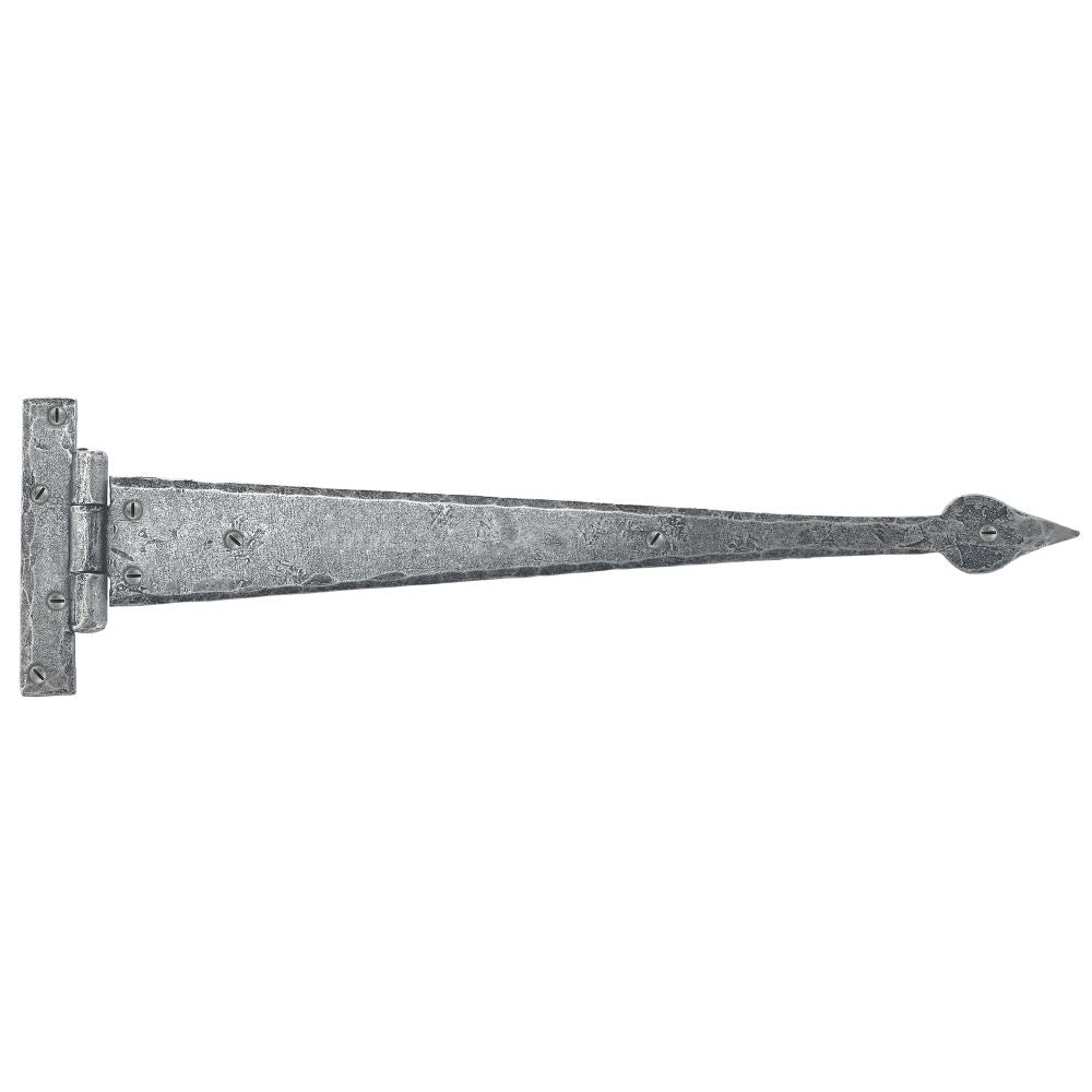 This is an image showing From The Anvil - Pewter 18" Arrow Head T Hinge (pair) available from trade door handles, quick delivery and discounted prices