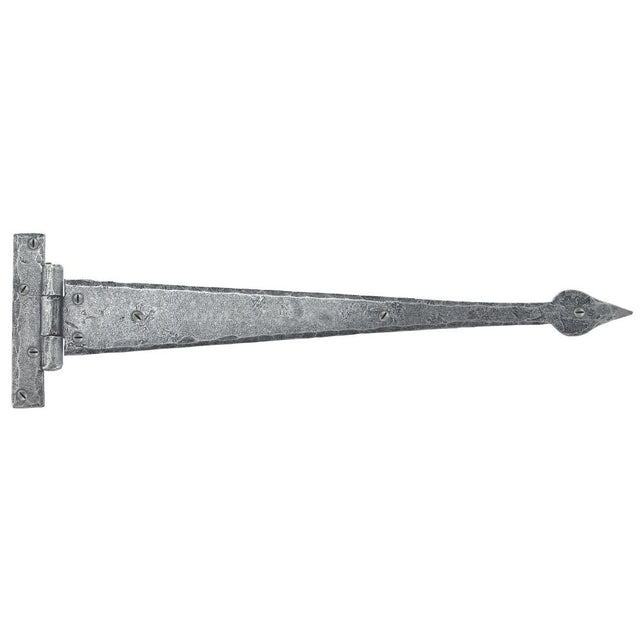 This is an image showing From The Anvil - Pewter 18" Arrow Head T Hinge (pair) available from trade door handles, quick delivery and discounted prices