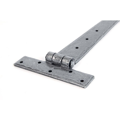 This is an image showing From The Anvil - Pewter 18" Penny End T Hinge (pair) available from trade door handles, quick delivery and discounted prices