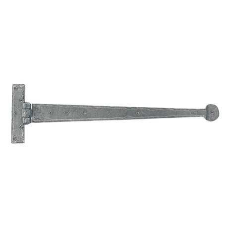 This is an image showing From The Anvil - Pewter 18" Penny End T Hinge (pair) available from trade door handles, quick delivery and discounted prices