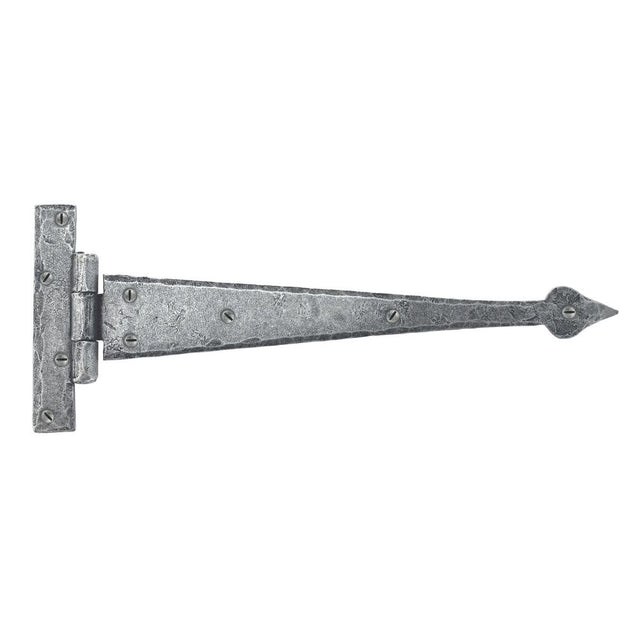 This is an image showing From The Anvil - Pewter 12" Arrow Head T Hinge (pair) available from trade door handles, quick delivery and discounted prices