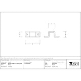 This is an image showing From The Anvil - Pewter Receiver Bridge For 6" Straight Bolt available from trade door handles, quick delivery and discounted prices