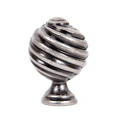 This is an image showing From The Anvil - Pewter Twist Cabinet Knob available from trade door handles, quick delivery and discounted prices