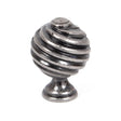 This is an image showing From The Anvil - Pewter Twist Cabinet Knob available from trade door handles, quick delivery and discounted prices