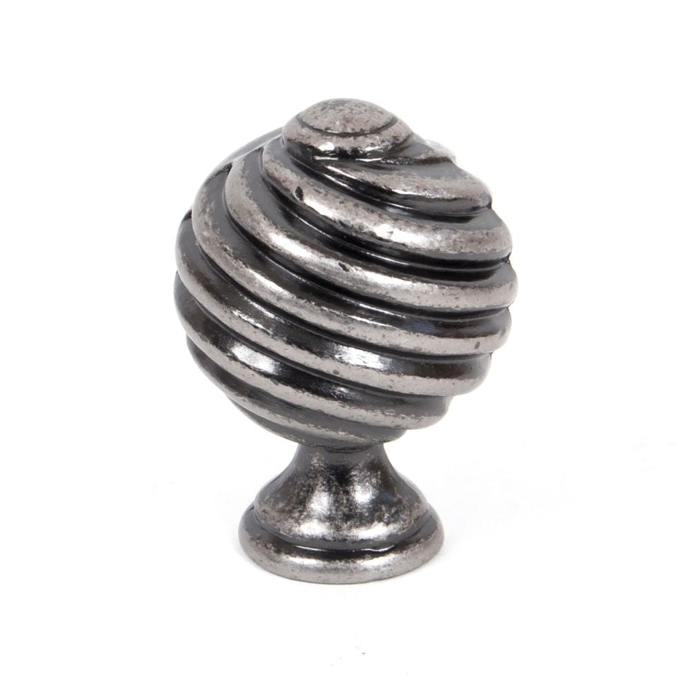 This is an image showing From The Anvil - Pewter Twist Cabinet Knob available from trade door handles, quick delivery and discounted prices