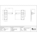 This is an image showing From The Anvil - Pewter Avon Lever Euro Lock Set available from trade door handles, quick delivery and discounted prices