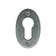 This is an image showing From The Anvil - Pewter Oval Euro Escutcheon available from trade door handles, quick delivery and discounted prices