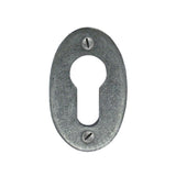 This is an image showing From The Anvil - Pewter Oval Euro Escutcheon available from trade door handles, quick delivery and discounted prices