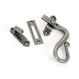 This is an image showing From The Anvil - Pewter Locking Shepherd's Crook Fastener - RH available from trade door handles, quick delivery and discounted prices