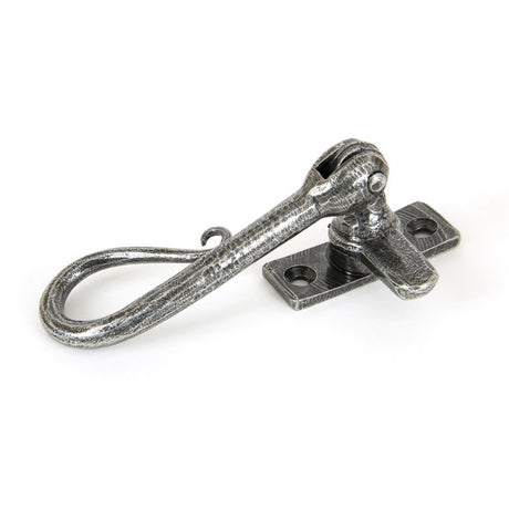 This is an image showing From The Anvil - Pewter Shepherd's Crook Fastener available from trade door handles, quick delivery and discounted prices