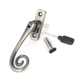 This is an image showing From The Anvil - Antique Pewter Slim Monkeytail Espag - RH available from trade door handles, quick delivery and discounted prices