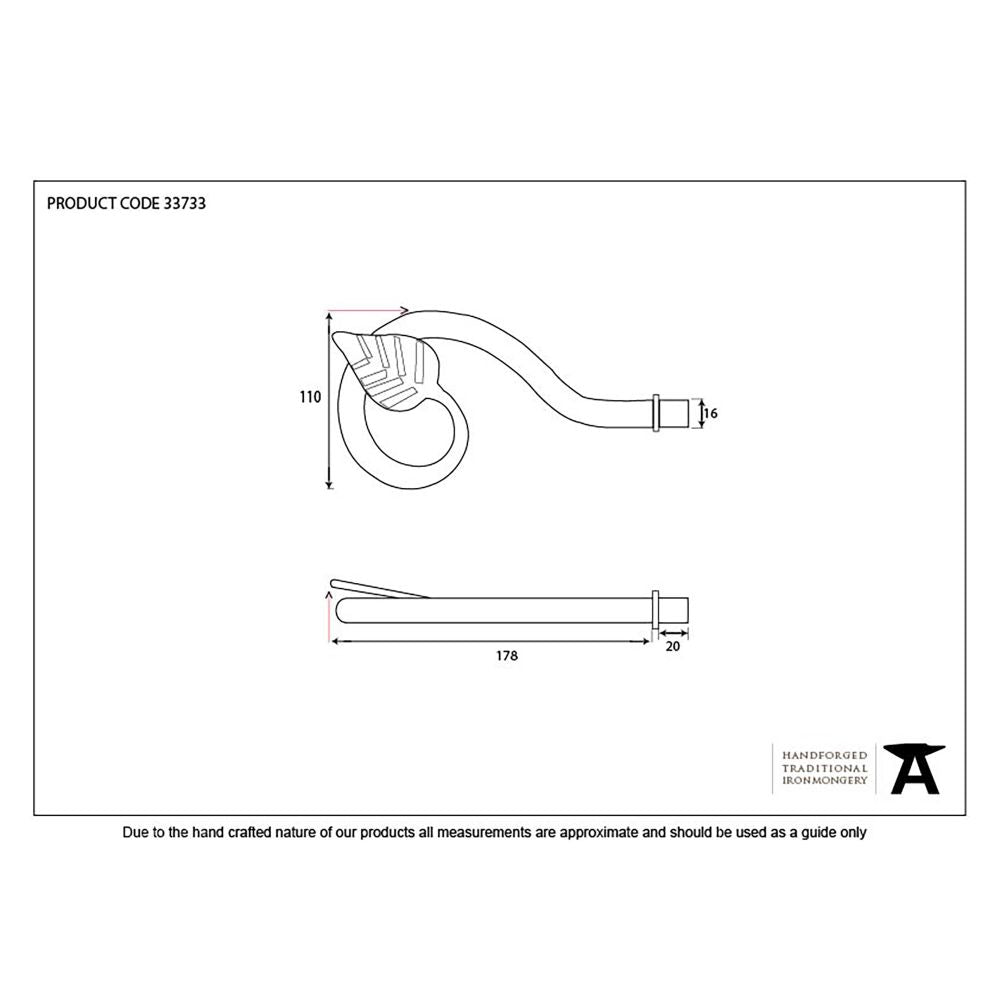 This is an image showing From The Anvil - Pewter Leaf Curtain Finial (pair) available from trade door handles, quick delivery and discounted prices