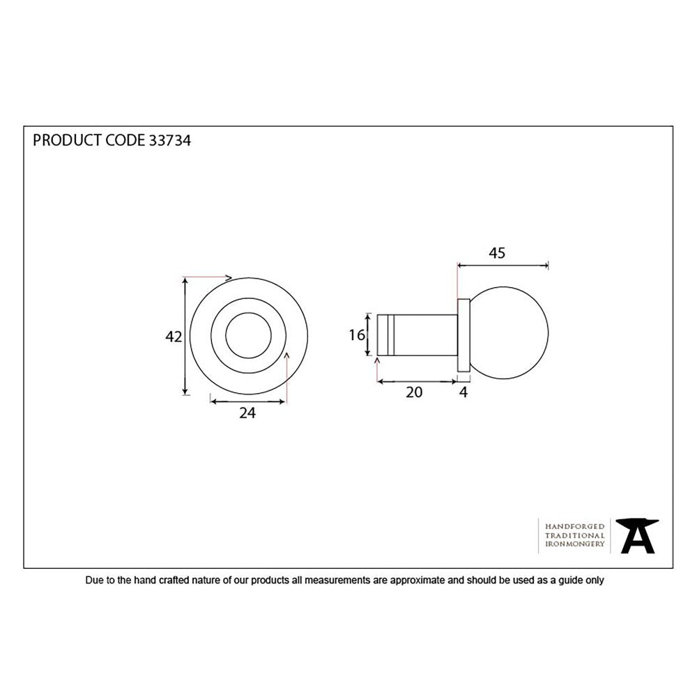 This is an image showing From The Anvil - Pewter Ball Curtain Finial (pair) available from trade door handles, quick delivery and discounted prices