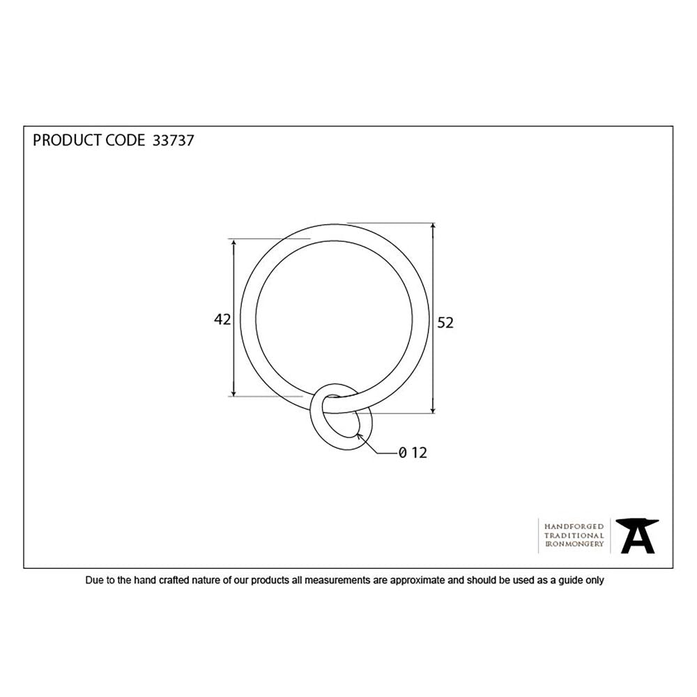 This is an image showing From The Anvil - Pewter Curtain Ring available from trade door handles, quick delivery and discounted prices