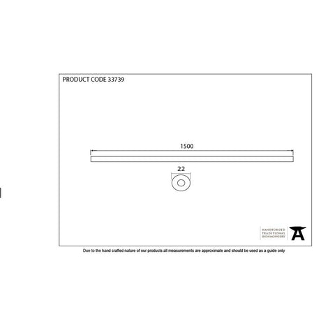 This is an image showing From The Anvil - Pewter 1.5m Curtain Pole available from trade door handles, quick delivery and discounted prices