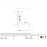 This is an image showing From The Anvil - Black 3 1/4" HL Hinge (pair) available from trade door handles, quick delivery and discounted prices