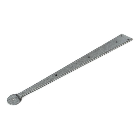 This is an image showing From The Anvil - Pewter 18" Penny End Hinge Front (pair) available from trade door handles, quick delivery and discounted prices