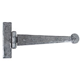 This is an image showing From The Anvil - Pewter 9" Penny End T Hinge (pair) available from trade door handles, quick delivery and discounted prices