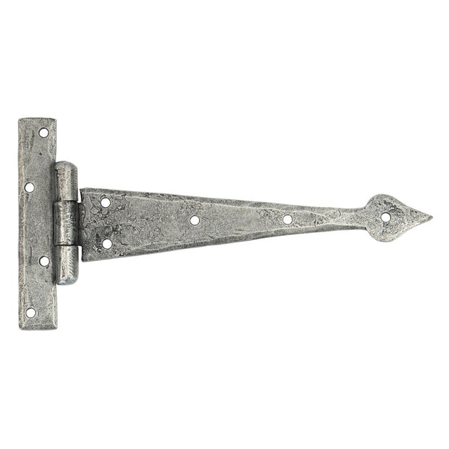 This is an image showing From The Anvil - Pewter 9" Arrow Head T Hinge (pair) available from trade door handles, quick delivery and discounted prices